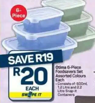 Pick n Pay Hypermarket Otima Foodsavers Set Assorted Colours offer