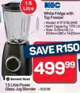 Pick n Pay Hypermarket Bennett Read Power Glass Jug Blender offer
