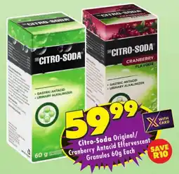 Shoprite Citro-Soda Original/ Cranberry Antacid Effervescent Granules offer
