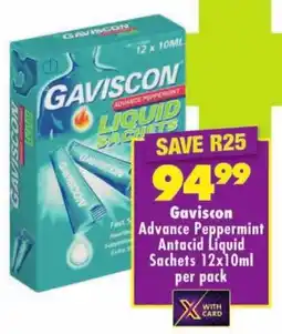 Shoprite Gaviscon Advance Peppermint Antacid Liquid Sachets offer