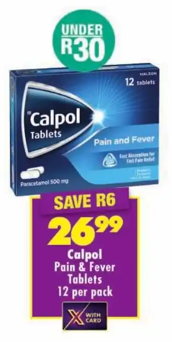 Shoprite Calpol Pain & Fever Tablets offer