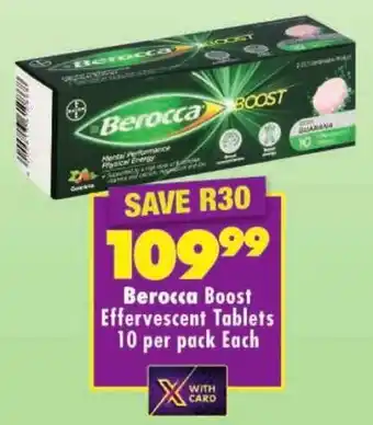 Shoprite Berocca Boost Effervescent Tablets offer
