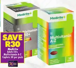 Shoprite Medirite Adult/ 50+ Multivitamin A-Z Caplets offer