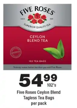 OK urban Five Roses Ceylon Blend Tagless Tea Bags offer