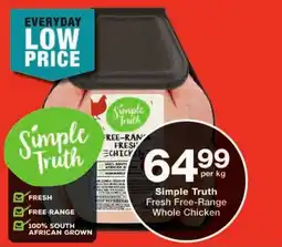 Checkers Simple Truth Fresh Free-Range Whole Chicken offer