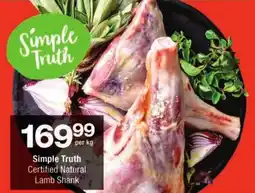 Checkers Simple Truth Certified Natural Lamb Shank offer
