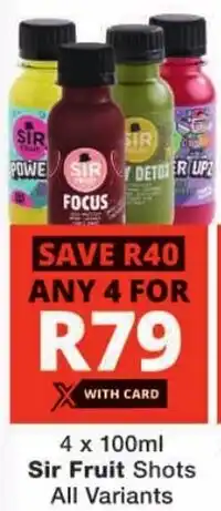 Checkers Sir Fruit Shots All Variants offer