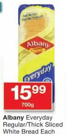 Checkers Albany Everyday Regular/ Thick Sliced White Bread offer