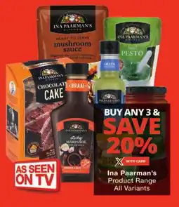 Checkers Ina Paarman's Product Range All Variants offer