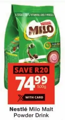 Checkers Nestlé Milo Malt Powder Drink offer