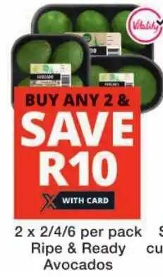 Checkers Ripe & Ready Avocados offer