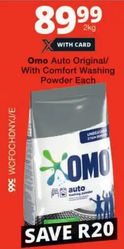 Checkers Omo Auto Original/ With Comfort Washing Powder offer