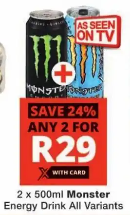 Checkers Monster Energy Drink All Variants offer