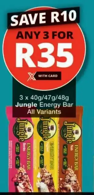 Checkers Jungle Energy Bar All Variants offer