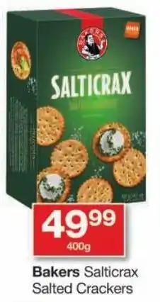 Checkers Bakers Salticrax Salted Crackers offer