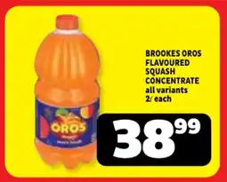 Usave Brookes oros flavoured squash concentrate all variants offer