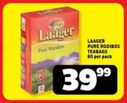 Usave Laager pure rooibos teabags offer