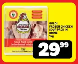 Usave Goldi frozen chicken soup pack in brine offer