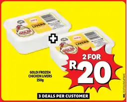 Usave Goldi frozen chicken livers offer