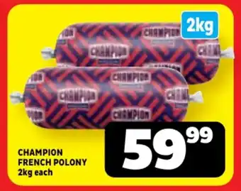 Usave Champion french polony offer