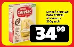Usave Nestlé cerelac baby cereal offer