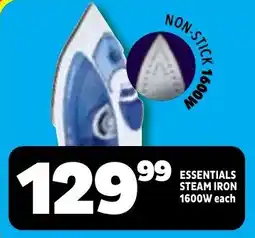 Usave Essentials steam iron 1600w offer