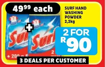Usave Surf hand washing powder offer