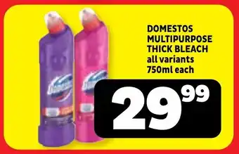 Usave Domestos multipurpose thick bleach offer
