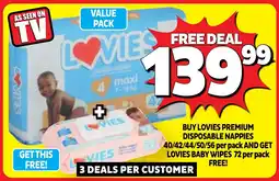 Usave Lovies premium disposable nappies offer