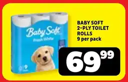 Usave Baby soft 2-ply toilet rolls offer