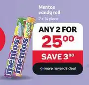 PEP Mentos Candy Roll-2 x 14 Piece offer