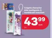 PEP Colgate Character Kids Toothpaste & Toothbrush Travel Set-2's Each offer