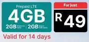 PEP Vodacom Prepaid LTE 4GB offer