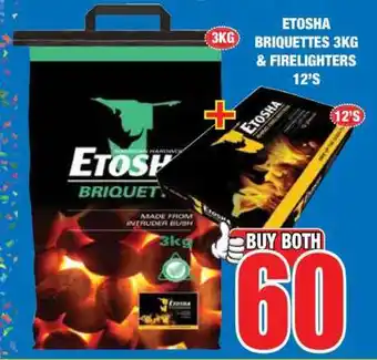 Boxer ETOSHA Briquettes 3kg & Firelighters 12's offer
