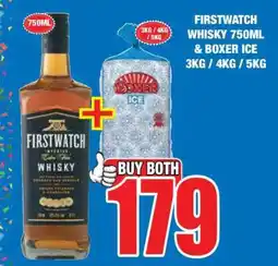 Boxer FIRSTWATCH WHISKY 750ML & BOXER ICE 3KG / 4KG / 5KG offer