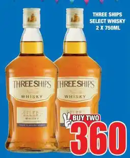 Boxer THREE SHIPS Select Whisky 2 x 750ml offer