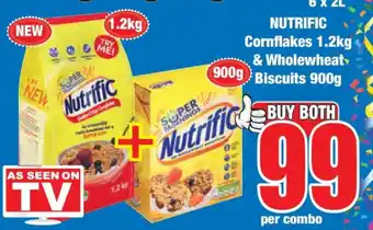 Boxer NUTRIFIC Cornflakes 1.2kg & Wholewheat Biscuits 900g offer