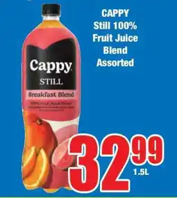 Boxer CAPPY Still 100% Fruit Juice Blend Assorted offer