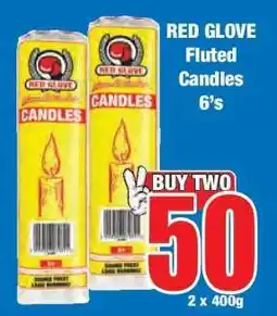 Boxer RED GLOVE Fluted Candles 6's offer