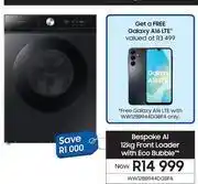 Samsung Samsung 12Kg Bespoke AI Front Loader With Eco Bubble WW12BB944DGBFA offer