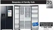 Samsung Samsung 594L Bespoke AI Side By Side 21.5 Family Hub Screen Plumbed, Black RS90F64A2FFA offer