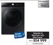 Samsung Samsung 9Kg Bespoke AI Dryer With Heat Pump DV90BB9440GBFA offer