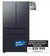 Samsung Samsung 630L Bespoke French Door With Beverage Center Black RF29BB8600MTFA offer