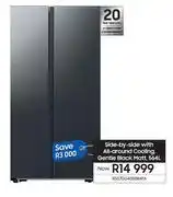 Samsung Samsung 564L Side By Side With All Around Cooling Gentle Black Matt RS57DG4000B4FA offer