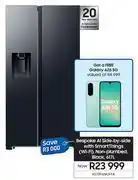 Samsung Samsung 617L Bespoke AI Side By Side With Smart Things WiFi Non Plumbed Black RS70F65K2FFA offer