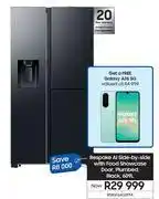 Samsung Samsung 609L Bespoke AI Side By Side With Food Showcase Door, Plumbed, Black RS80F64G2FFA offer