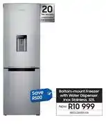Samsung Samsung 321L Bottom Mount Freezer With Water Dispenser Inox Stainless Steel RB33J3611S9/FA offer
