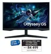 Samsung Samsung 27 Odyssey G55C QHD, 1ms MPRT, 165Hz Gaming Monitor LS27CG552EAXXA offer