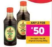 Mrs Balls Hot Or Original Chutney-For Any 2 x 860g