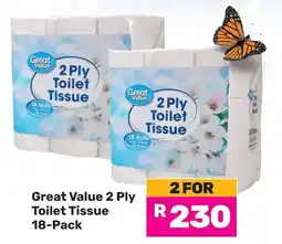Game Great Value 2 Ply Toilet Tissue offer